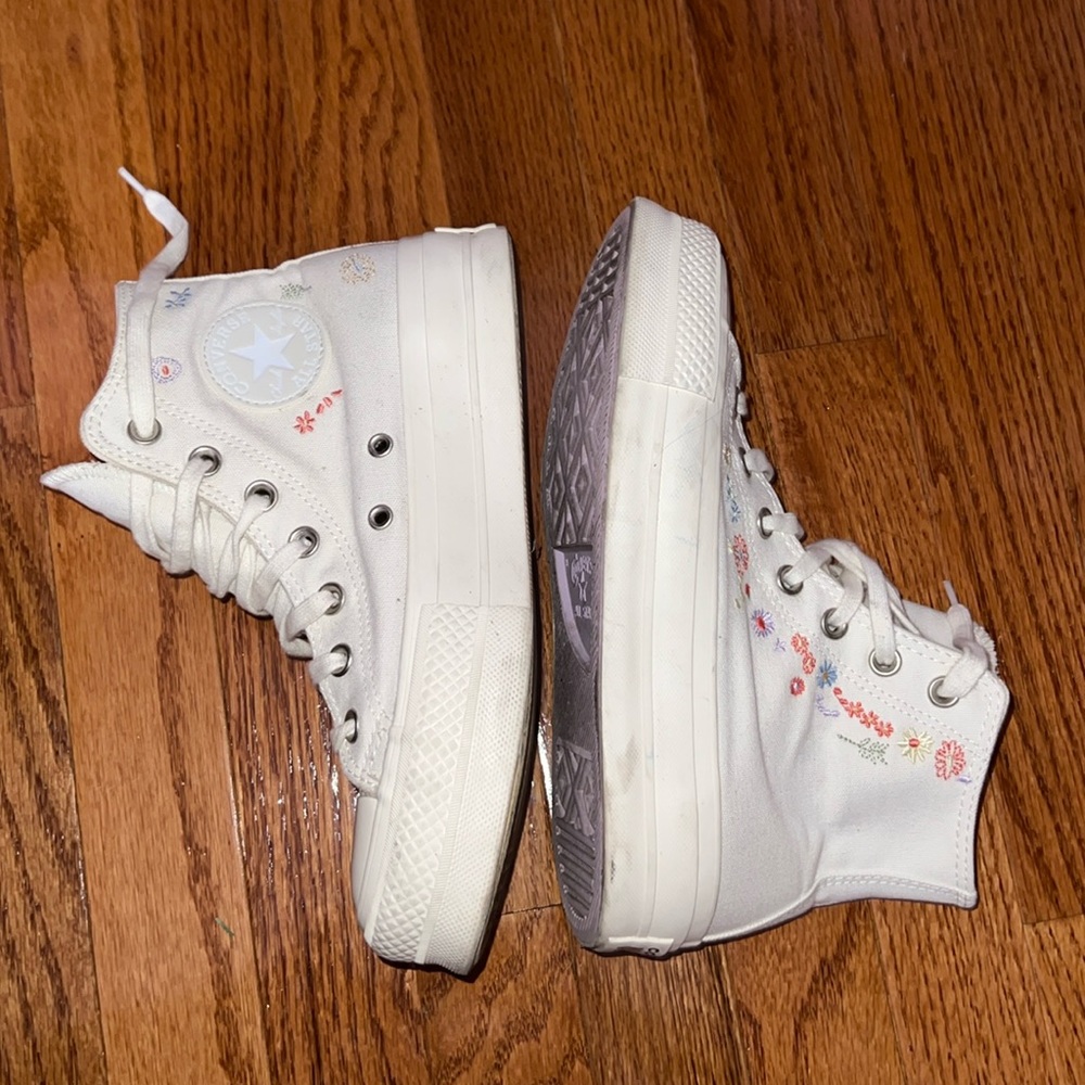 Converse Chuck Taylor All Star Platform Shoes in “Things to Grow Egret”